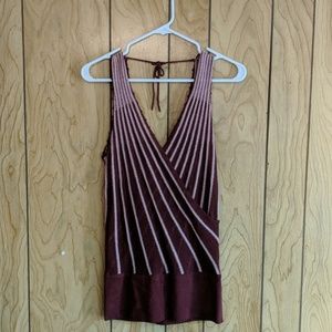 Le Chataeu faux wrap knitted sleeveless top